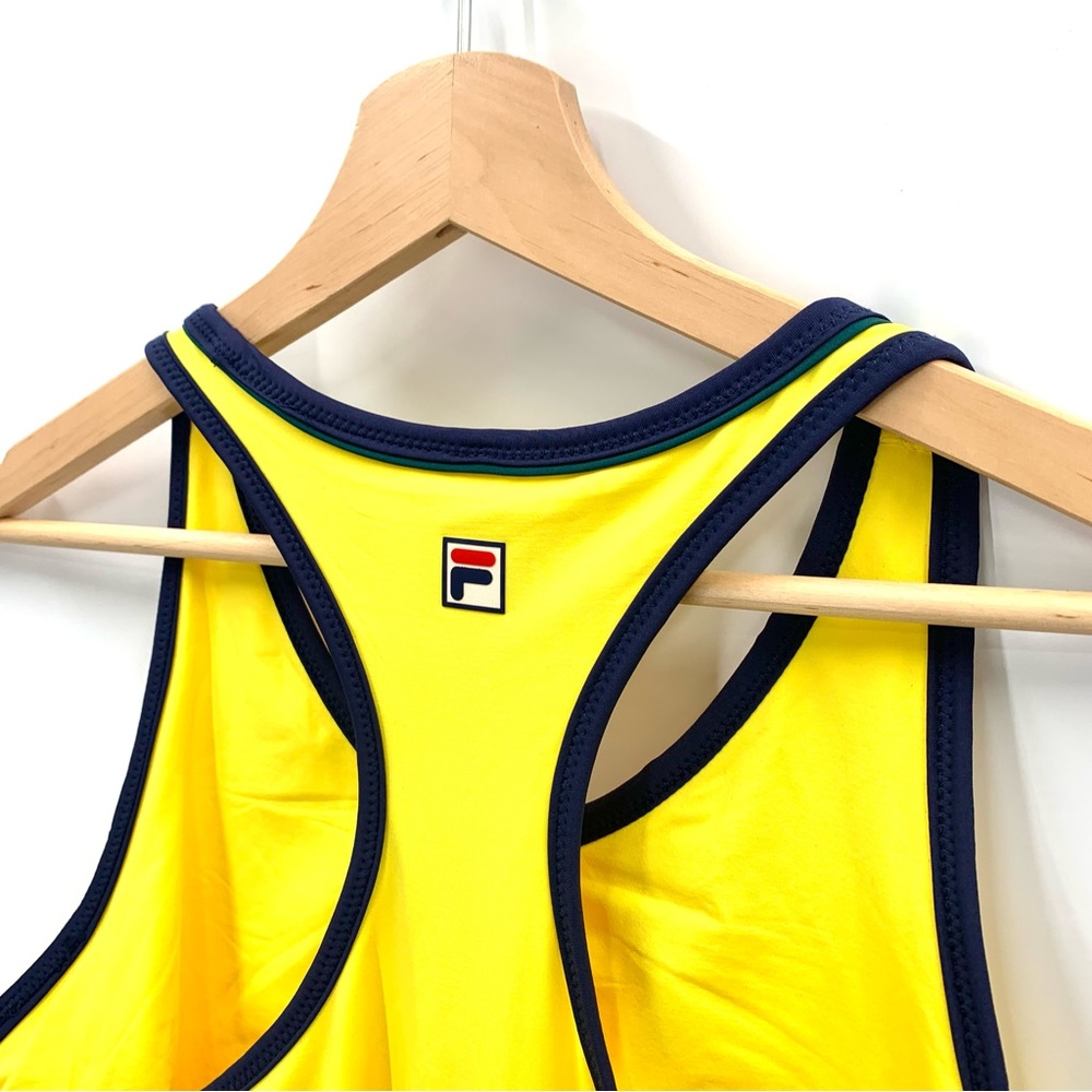 Fila UPF 50+ Yellow Racerback Tennis Dress w/ Matching Undershorts Size Medium - Picture 5 of 13